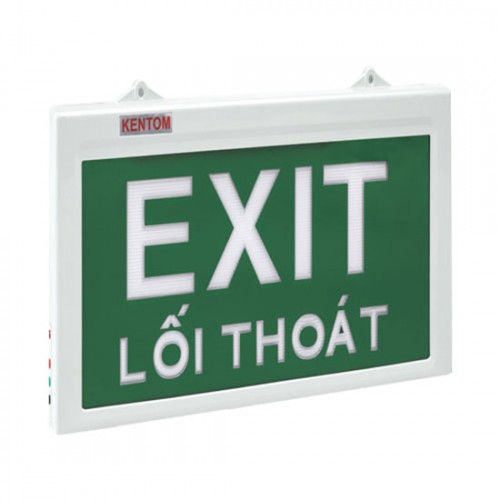 Đèn Exit lối thoát gắn tường 1 mặt KenTom KT-680