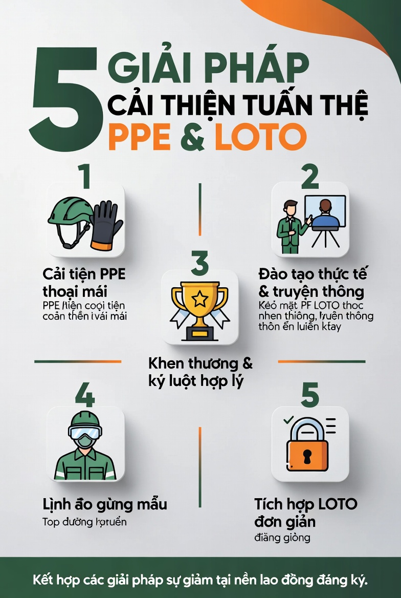 5 Giải Pháp Khắc Phục Không Tuân Thủ PPE