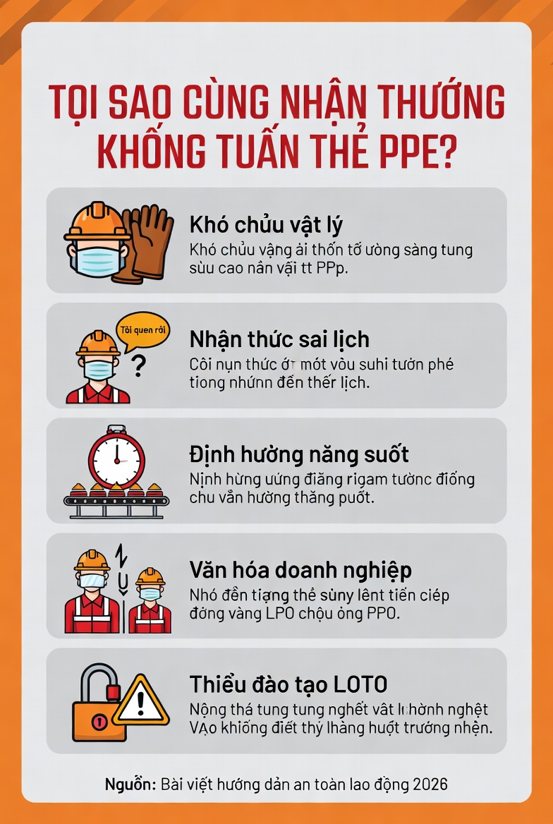 Tại Sao Công Nhân Thường Không Tuân Thủ PPE