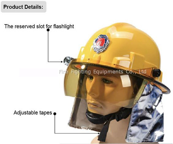 Mũ chống cháy cho lính cứu hỏa có gắn đèn ZHM 01 1