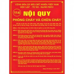 Bảng nội quy phòng cháy và chữa cháy