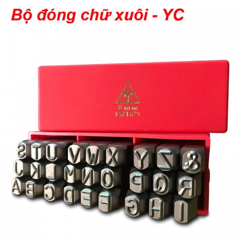 Bộ đóng chữ xuôi 12mm gồm 27 kí tự TOP YC-601-12