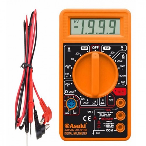 Đồng hồ đo điện vạn năng kỹ thuật số Asaki AK-9180