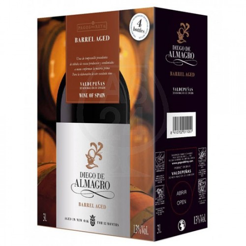 Rượu vang đỏ Tây Ban Nha DIEGO DE ALMAGRO Tempranillo - Barrel Aged 3 lít