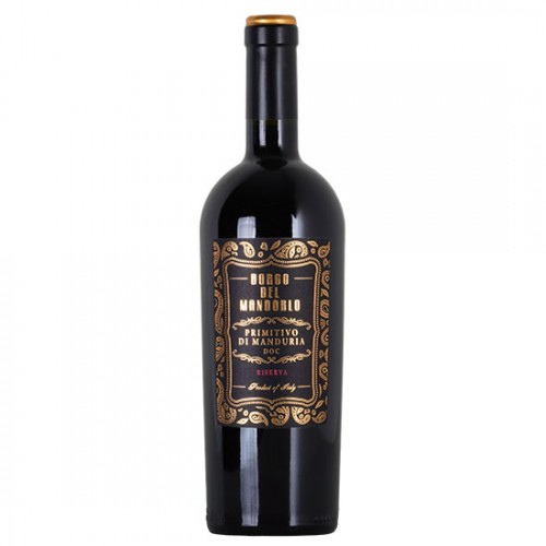 Rượu vang đỏ Ý BORGO DEL MANDORLO Primitivo Di Manduria 750ml