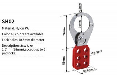 Khóa nhóm 6 người hàm thép 38mm PROLOCKEY SH02
