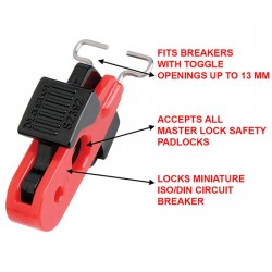 Khóa CB tép chốt hướng vào 13mm Master Lock S2392