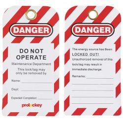 Thẻ cảnh báo “DANGER–DO NOT OPERATE” PROLOCKEY LT03