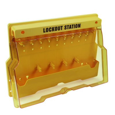 Trạm khóa có mái che với 10 móc treo ổ khóa LOCKEY LS03