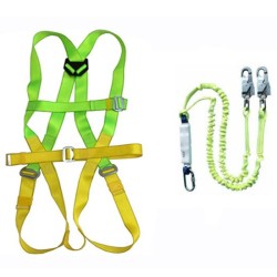 Bộ dây an toàn toàn thân và giảm sóc 2 móc thép Adela H4501+WFL-32