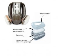 Bộ 1 mặt nạ bảo hộ phòng độc nguyên mặt 3M 6800 và 2 phin lọc 3M 6003CN dùng sơn chuyên nghiệp