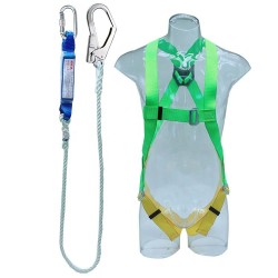 Dây đai toàn thân có giảm sốc 1 móc thép lớn ADELA HS-4501+W1-E-S-H3101/AF09