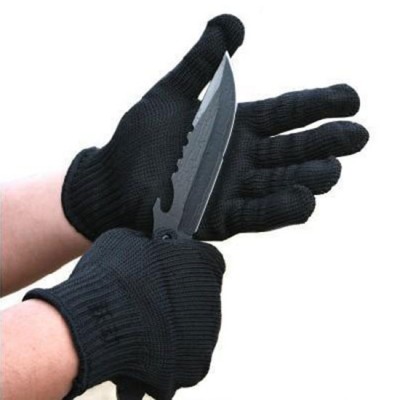 Găng tay chống cắt sợi kevlar màu đen GTKL-001