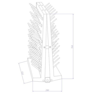 Giá treo phơi ống phòng thí nghiệm WJH0362AA