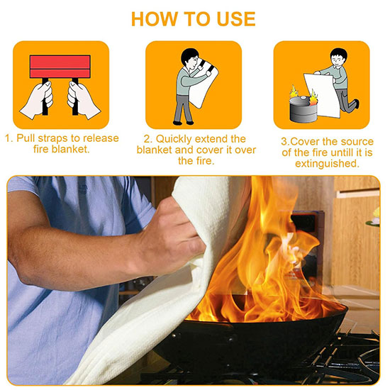 Chăn chữa cháy chịu nhiệt 500°C TATEKSAFE FB1010 3