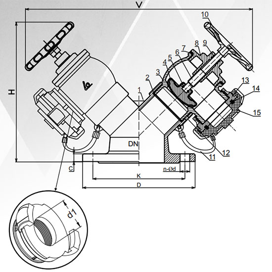 Van chữa cháy DN100 2 cửa ra DN65 SHINYI TFHA 0100