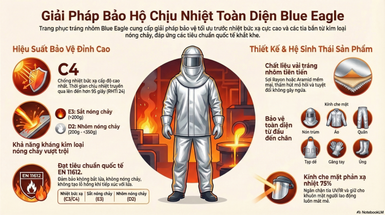 Bộ đồ tráng nhôm chịu nhiệt búc xạ BLEU-EAGLE