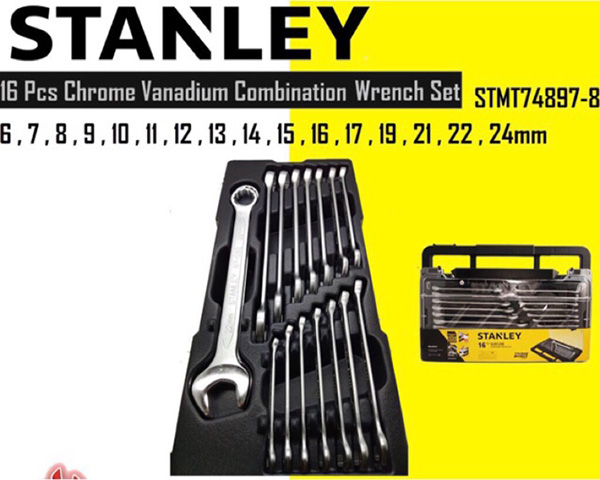 Bộ cờ lê vòng miệng 16 chi tiết Stanley STMT74897 1