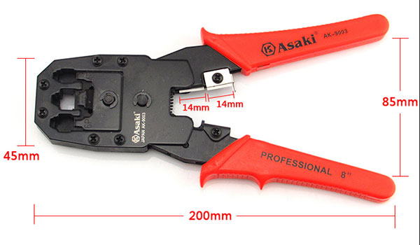 Kềm bấm cáp mạng & điện thoại 200mm Asaki AK 9003 1
