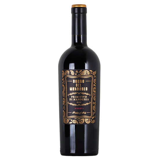 Rượu vang Ý BORGO DEL MANDORLO Primitivo Di Manduria 750ml