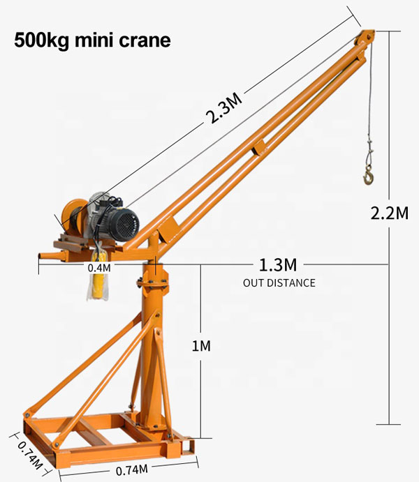 Khung cẩu xoay 360 độ tải trọng 500kg
