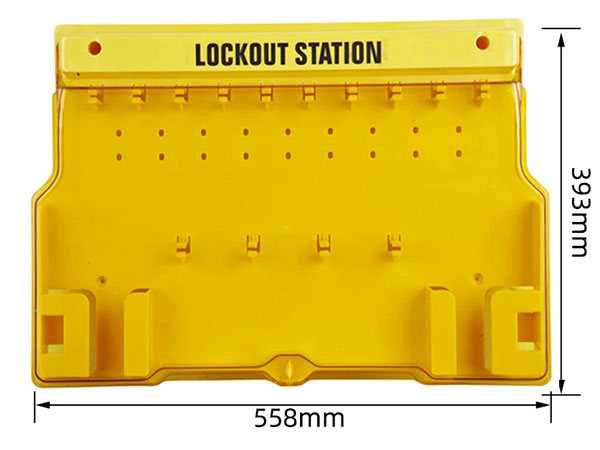 Trạm khóa gắn tường với 10 móc treo ổ khóa LOCKEY LS02