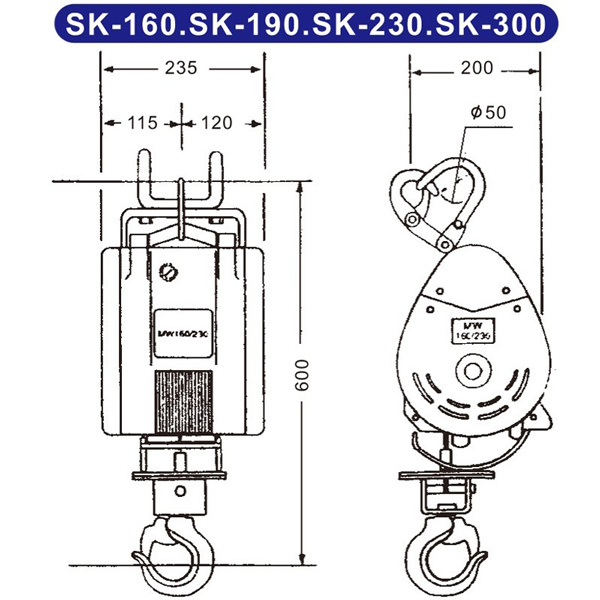 Tời điện KIO Winch SK160 2